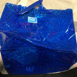 Victoria Secret Clear Blue Bag